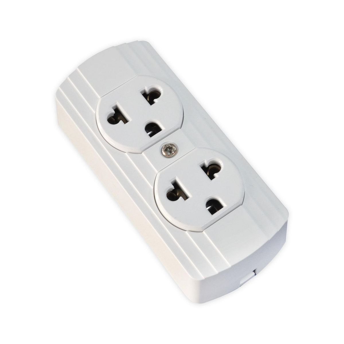 OPALUX - Tomacorriente blanco doble universal superficial 2p+t 10amp