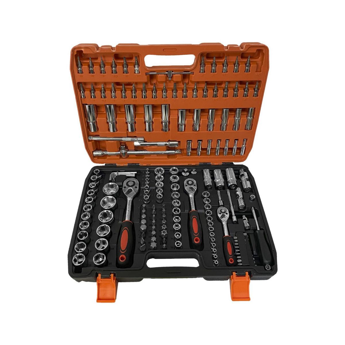 ASAKI - Juego de Llaves Ratchet + Dados 1/2" 1/4" 3/8" + Accesorios Asaki 172 Piezas