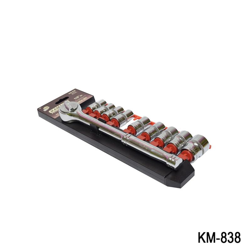 KAMASA - Juego de Llaves Ratchet Kamasa + Dados 1/2"DR 8-222mm 11 Piezas