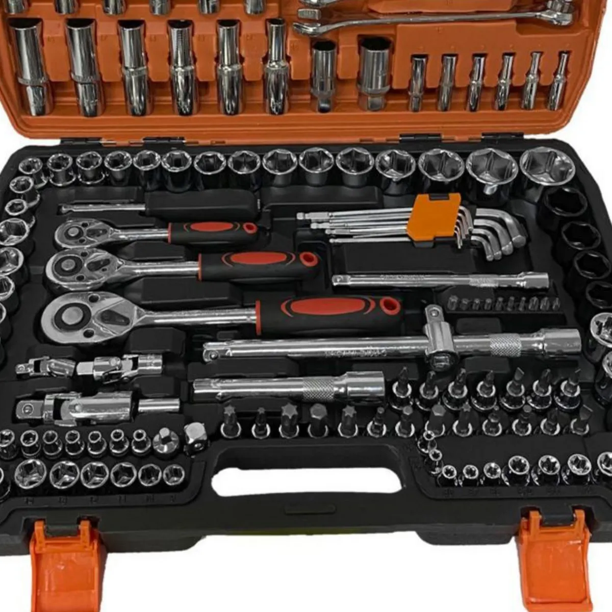 ASAKI - Juego de Llaves Ratchet + Dados 1/2" 1/4" 3/8" + Accesorios Asaki 151 Piezas