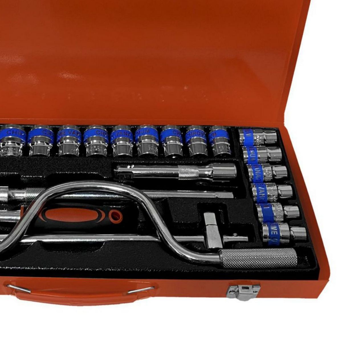 ASAKI - Juego de Llaves Ratchet + Dados 1/2" + Accesorios Asaki 24 Piezas