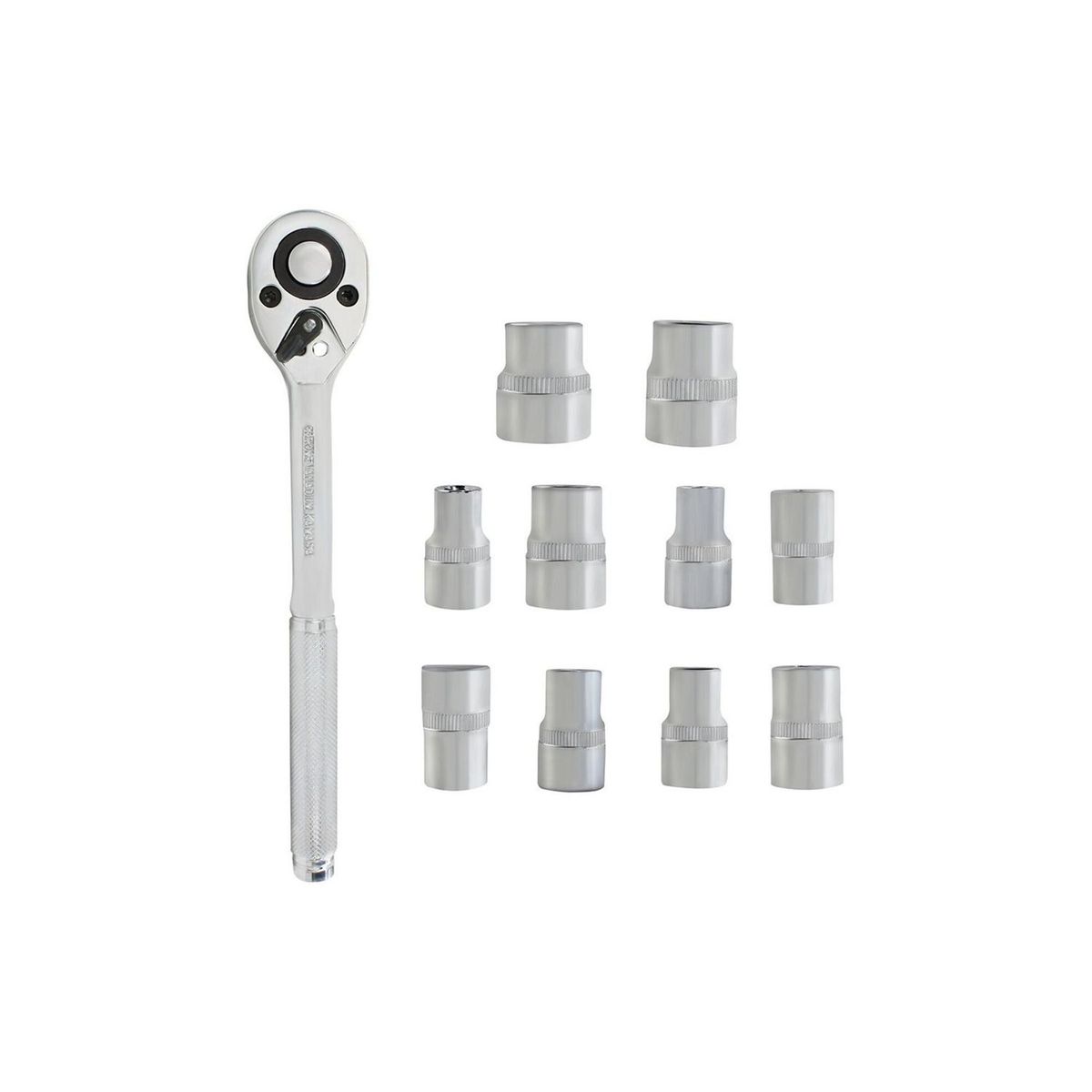 KAMASA - Juego de Llaves Ratchet + Dados 1/2"DR 10-24mm Kamasa 11 Piezas 