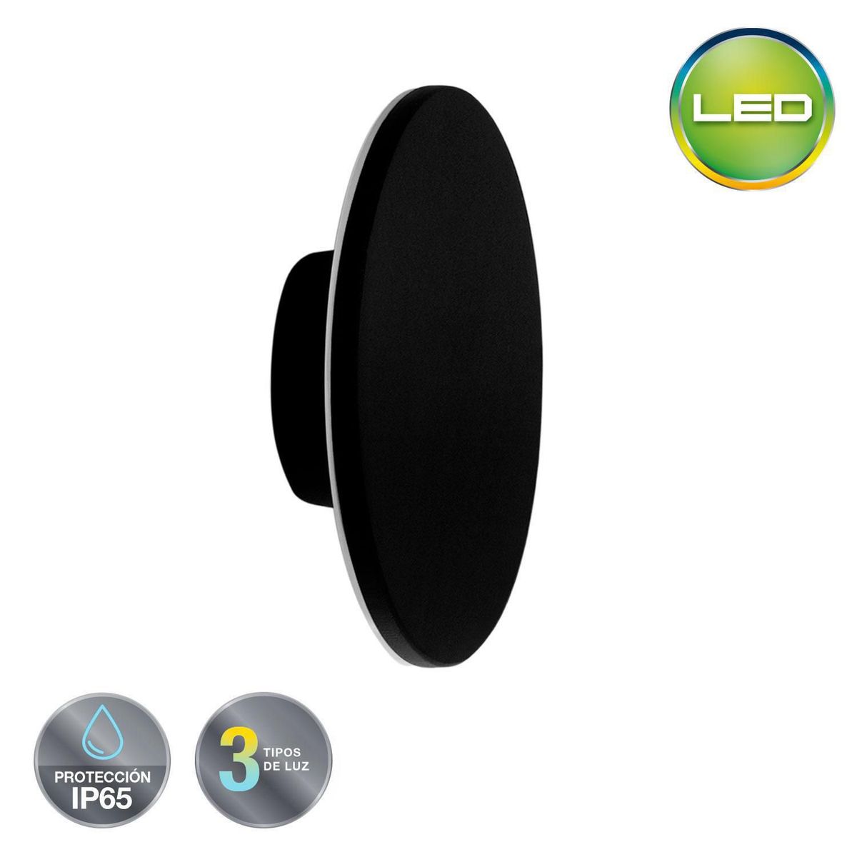 LIGHTECH - Braquete de Pared Exterior ECLIPSE LED 15W 3TONOS