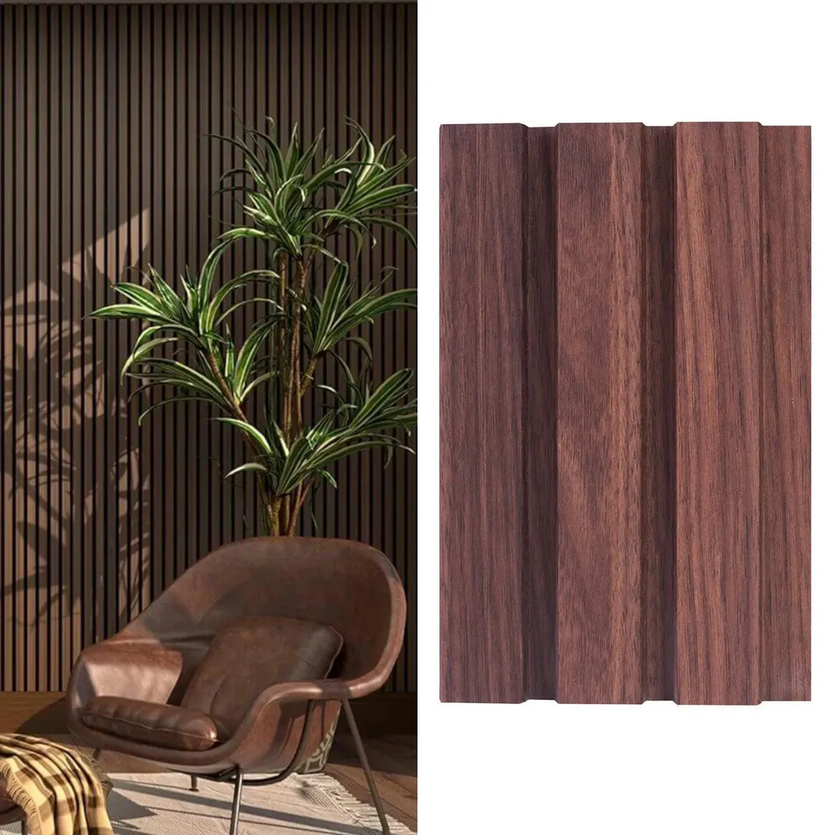 PISOPAK - WallPanel Ebano Marron Mate 2.90m x 12.2 cm - Venta por unidad