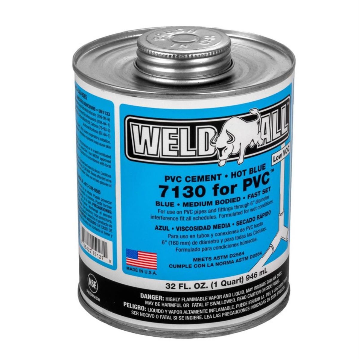 Pegamento para PVC Weld All Azul 946 ml, marca  - Foto 2