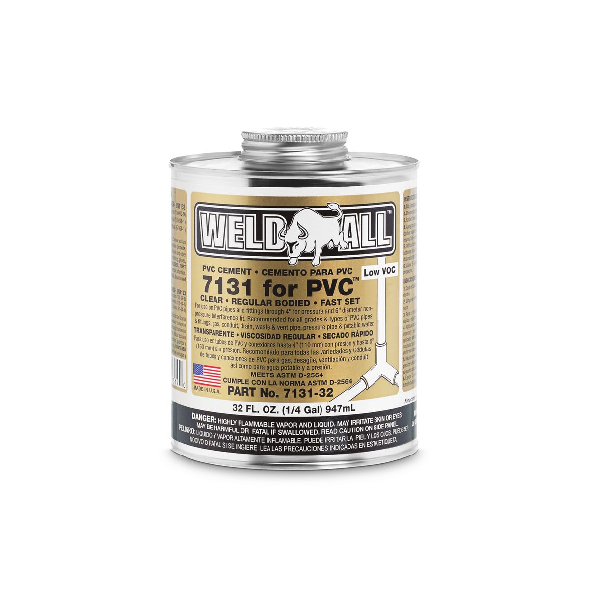  - Pegamento para PVC Weld All Dorado 946 ml