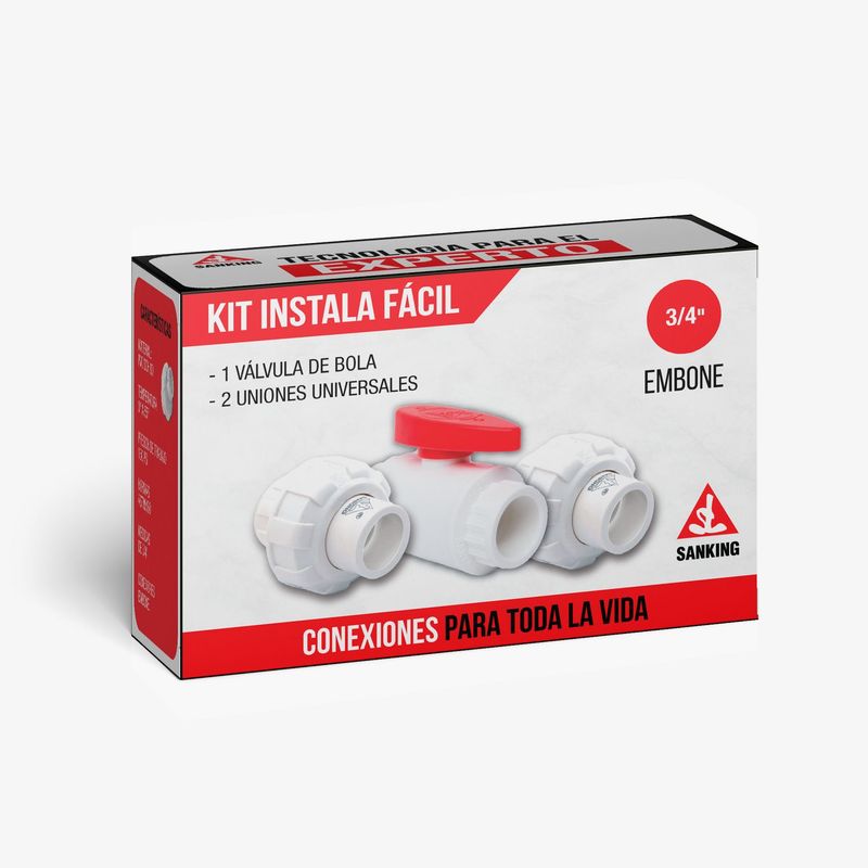 SANKING - Kit Instala Fácil Embone 3/4" Sanking