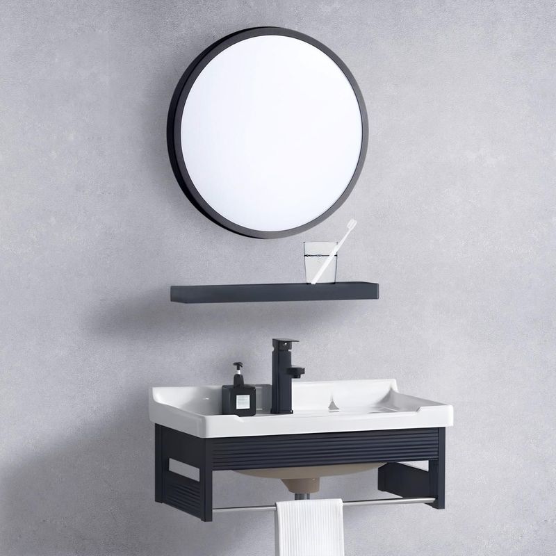 AMERICAN FURNITURE - Vanitorio Aitana + Espejo + Repisa Blanco 60cm