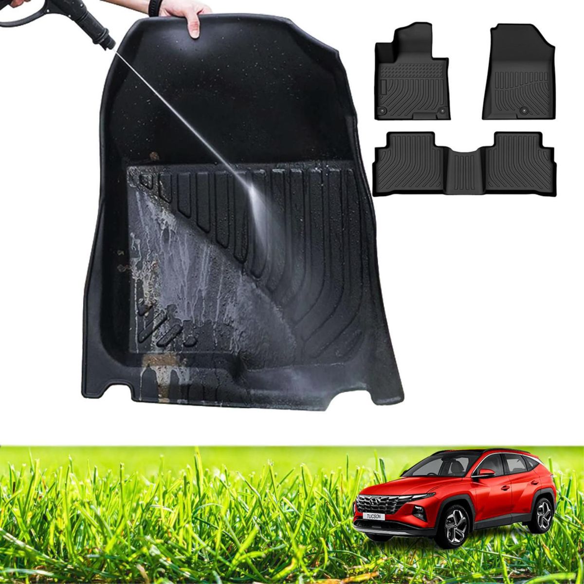 TECGO - Protector Cubre Piso 5D TPE HYUNDAI TUCSON 2023