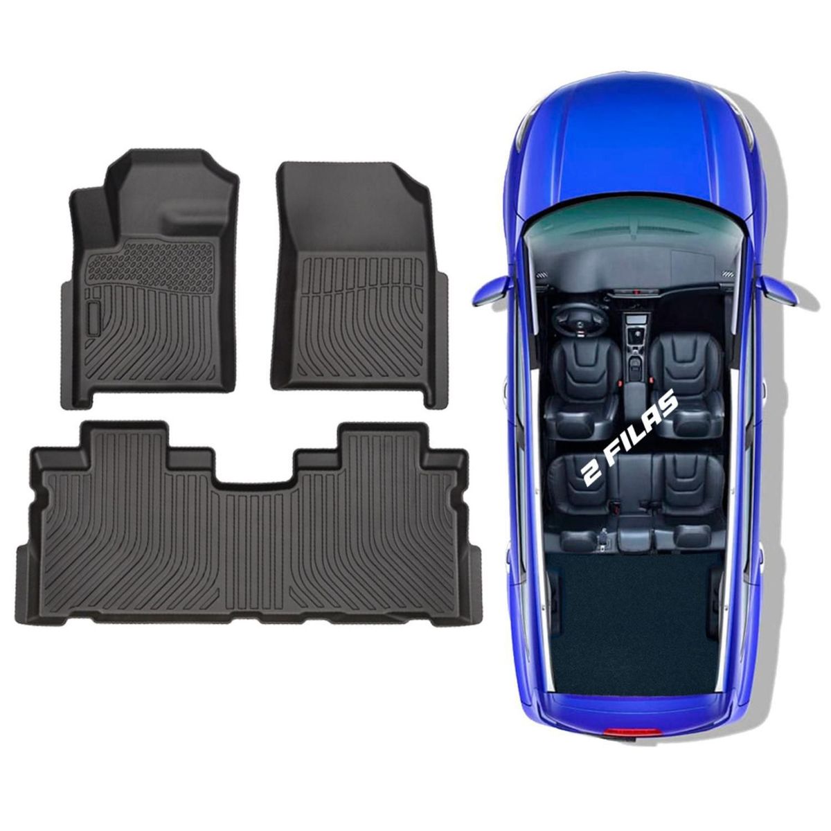 TECGO - Protector Cubre Piso 5D TPE CHEVROLET CAPTIVA 2020-2021