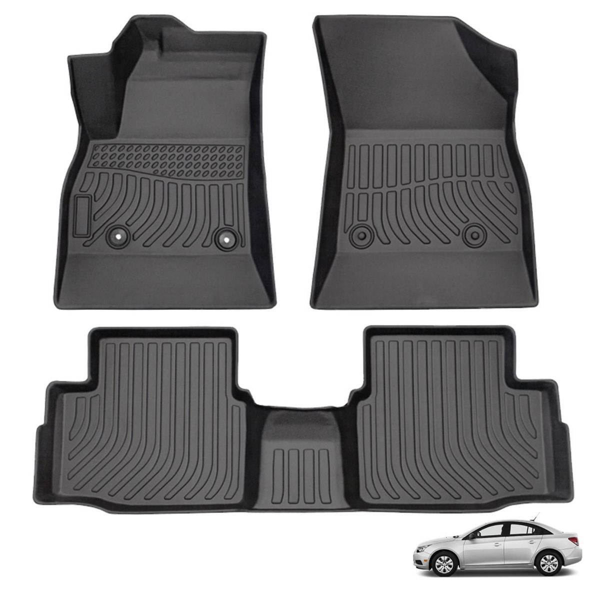 TECGO - Protector Cubre Piso 5D TPE CHEVROLET CRUZE 2016-2019