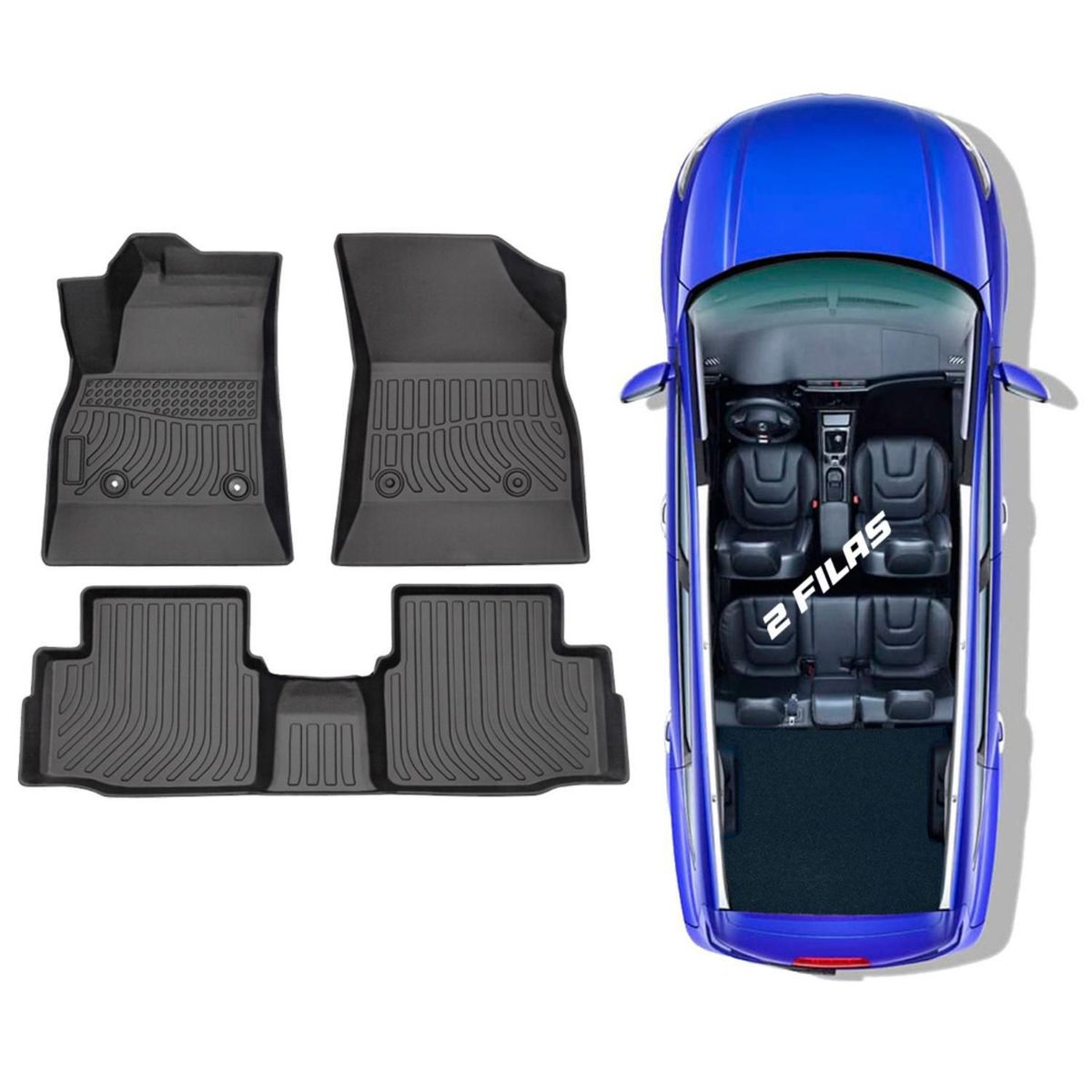 TECGO - Protector Cubre Piso 5D TPE CHEVROLET CRUZE 2016-2019