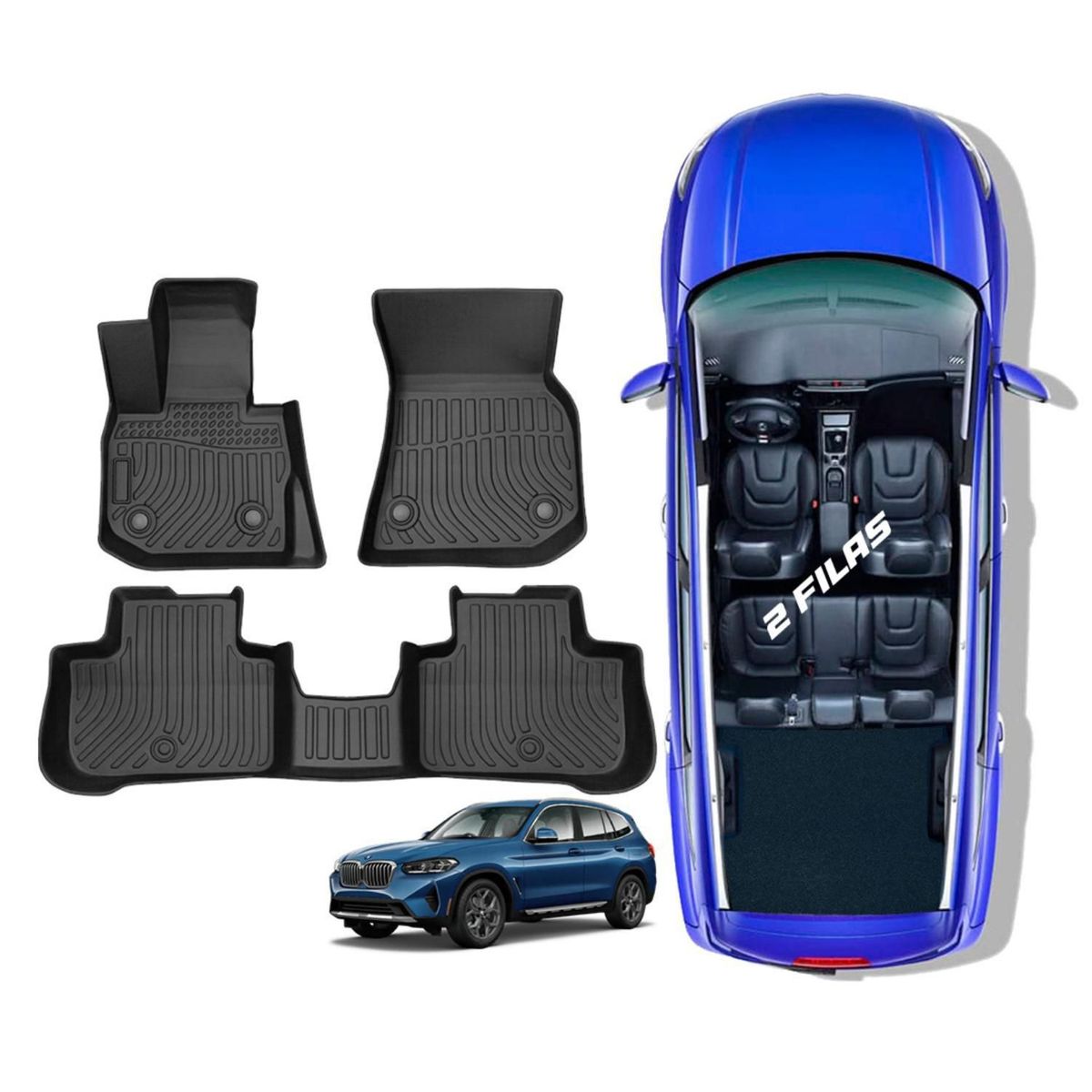 TECGO - Protector Cubre Piso 5D TPE BMW X3 2018-2021