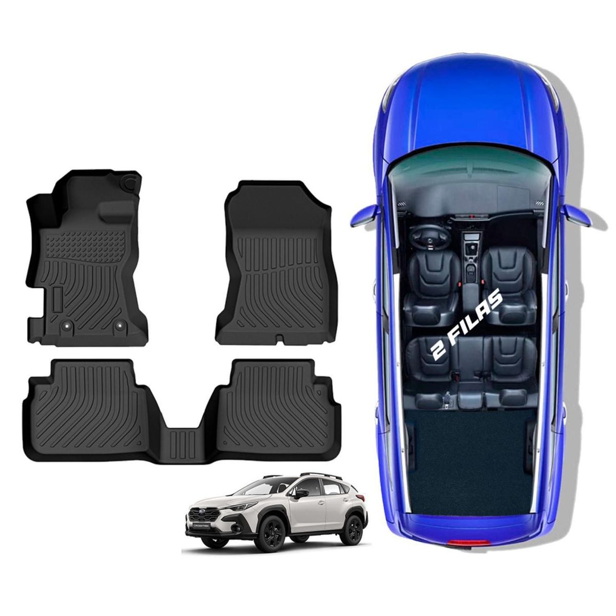 TECGO - Protector Cubre Piso 5D TPE SUBARU XV 2018-2023