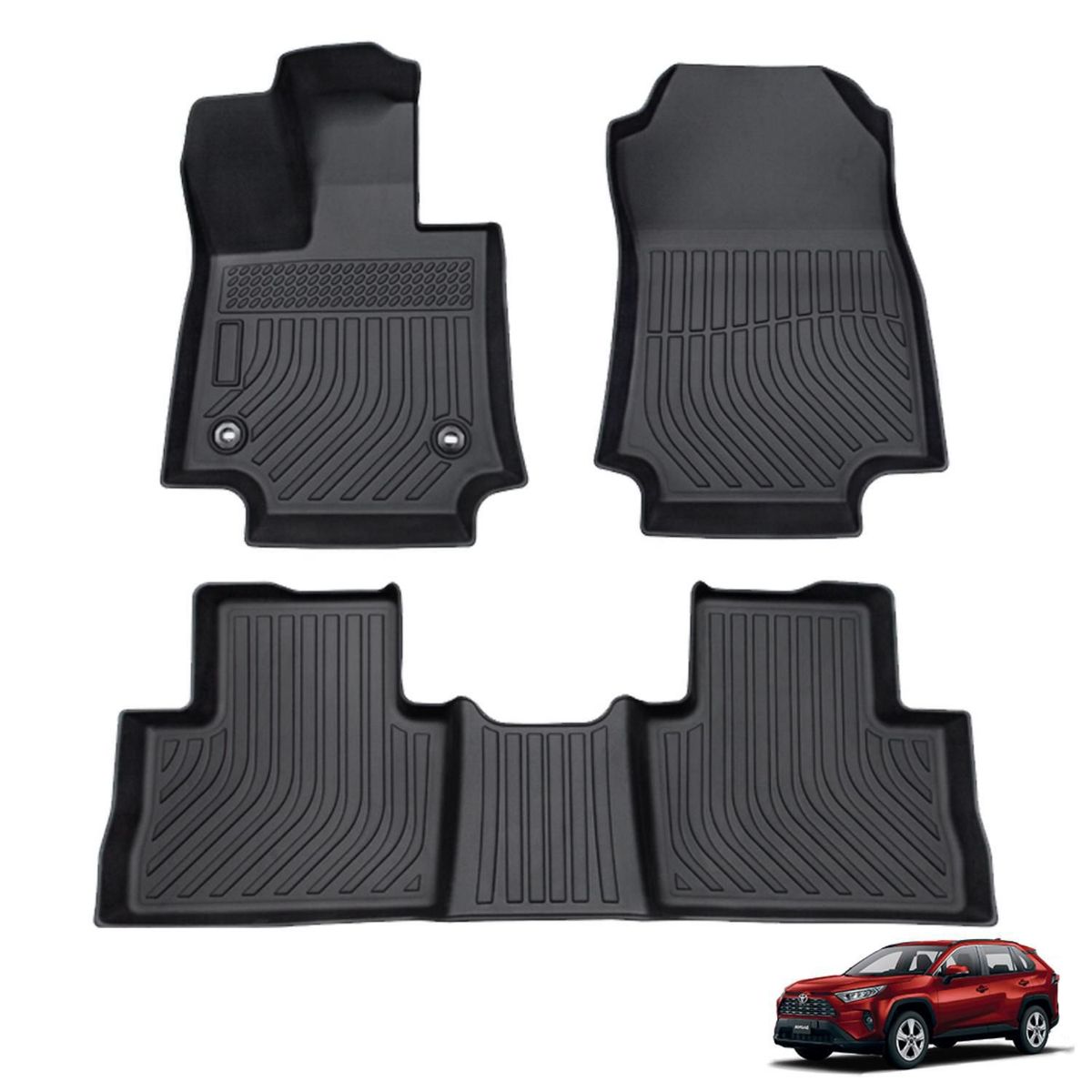 TECGO - Protector Cubre Piso 5D TPE TOYOTA RAV4 2019-2022