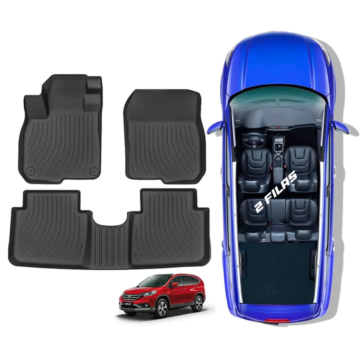 TECGO - Protector Cubre Piso 5D TPE Honda CR-V 2017-2022