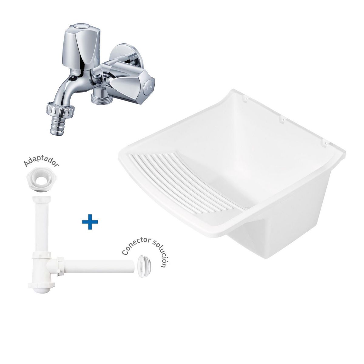 METUSA - Kit Lavarropa Desgüe, Trampa y Grifería 20lt