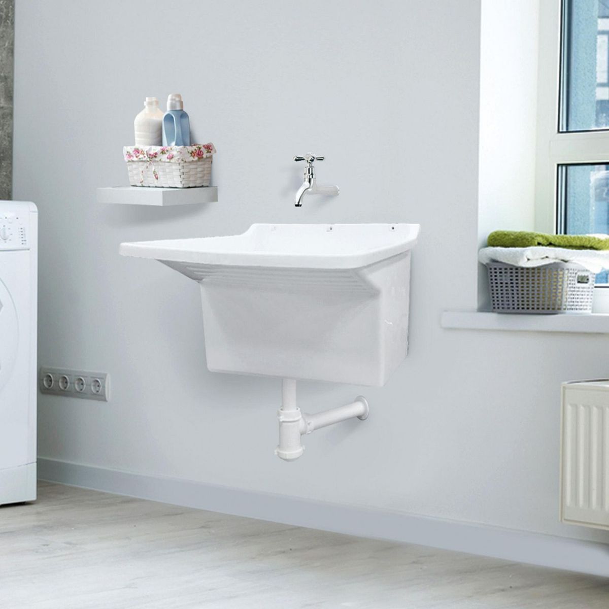 METUSA - Kit Lavarropa Desgüe, Trampa y Grifería 20lt