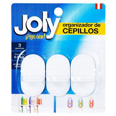 Set x3 Porta Cepillos Plstico Adhesivo
