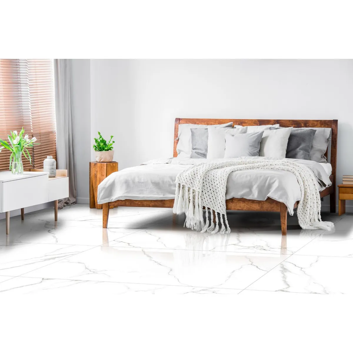 KLIPEN - Porcelanato Blanco Marmol 80x160cm 2.56m2 Carrara
