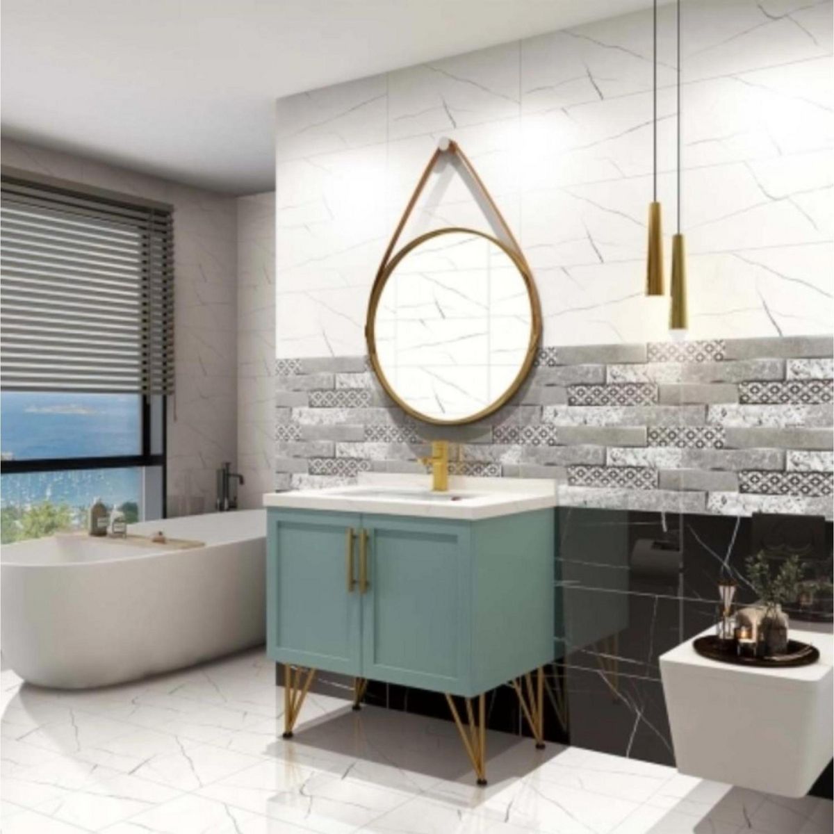 KLIPEN - Cerámica Blanco Decorado 30x60cm 1.62m2 Patchwork