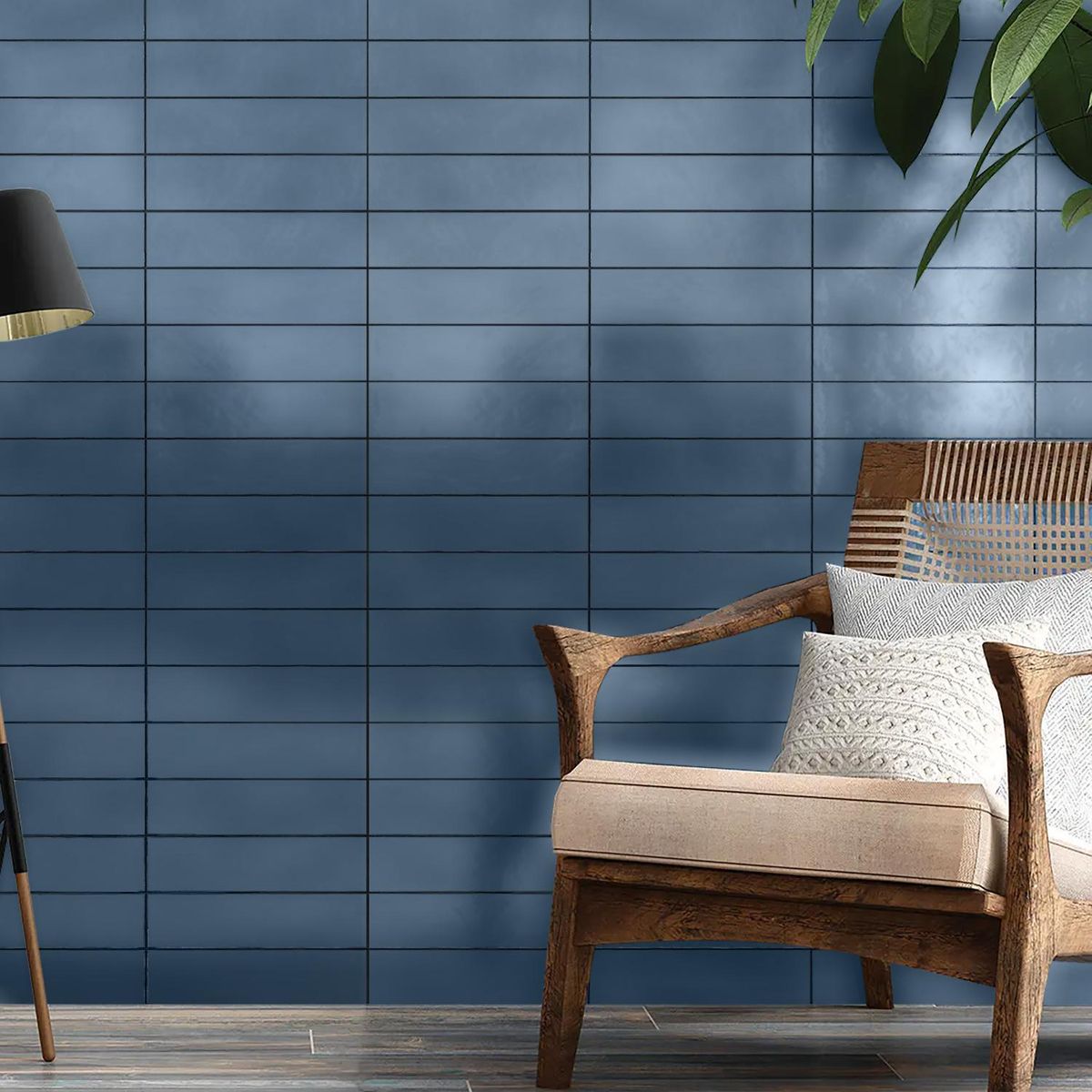 KLIPEN - Azulejo Metro Denim Blue 6.5X26 cm 0.7m2