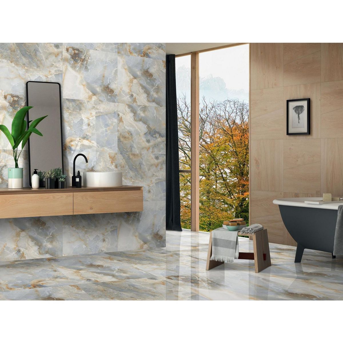 KLIPEN - Porcelanato Gris Marmol 60x60cm 1.44m2 Titan