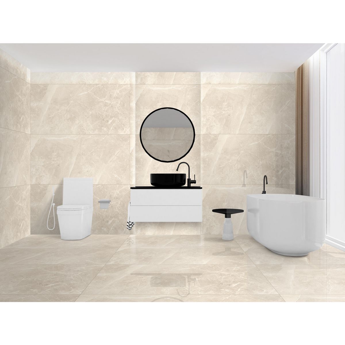 KLIPEN - Porcelanato Beige Marmol 60x60cm 1.44m2 Win