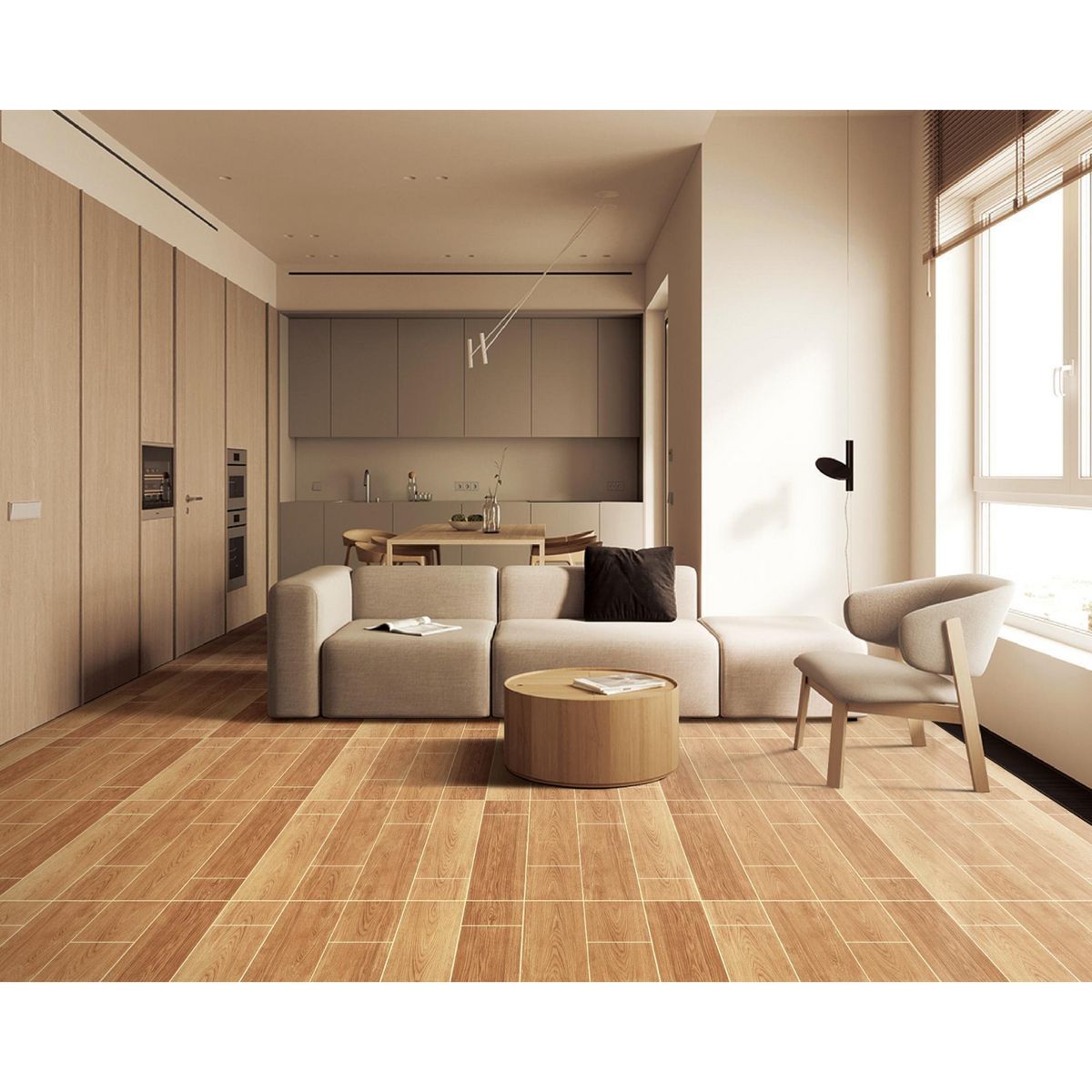 KLIPEN - Gres Porcelanico Marrón Maderado 60x60cm 1.44m2 Parquet