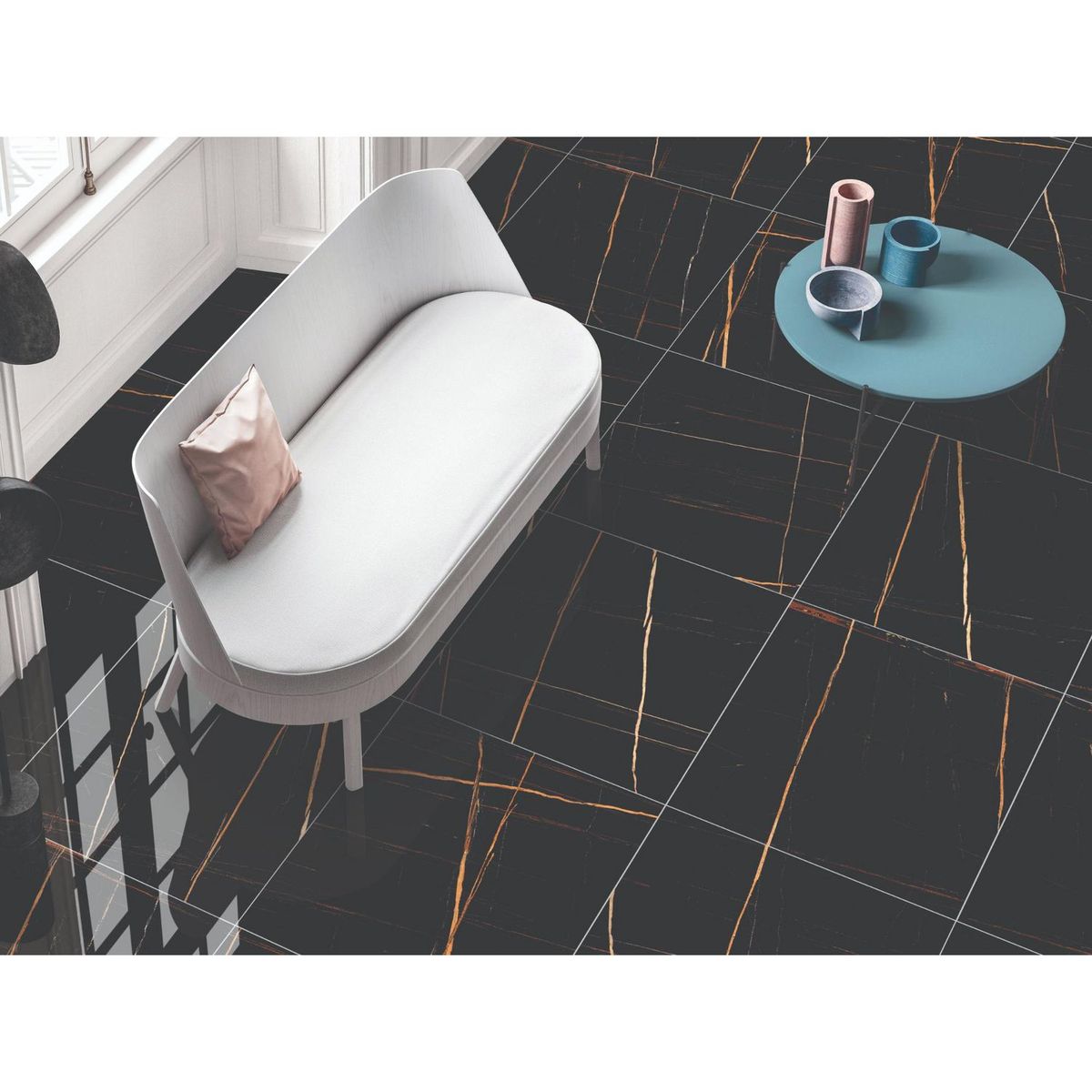 KLIPEN - Porcelanato Nairobi Negro Pulido 60x120cm 1.44m2