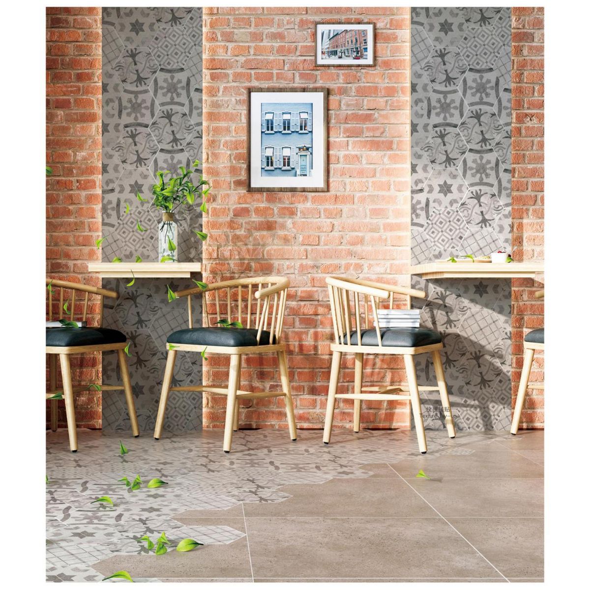 KLIPEN - Gres porcelánico Hexagonal City Mate 20x23cm