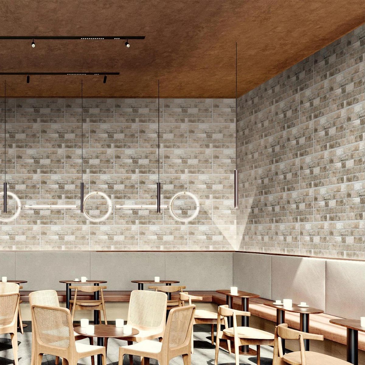 KLIPEN - Ceramica Marrón Decorado 30x60cm 1.62m2 Tijolo