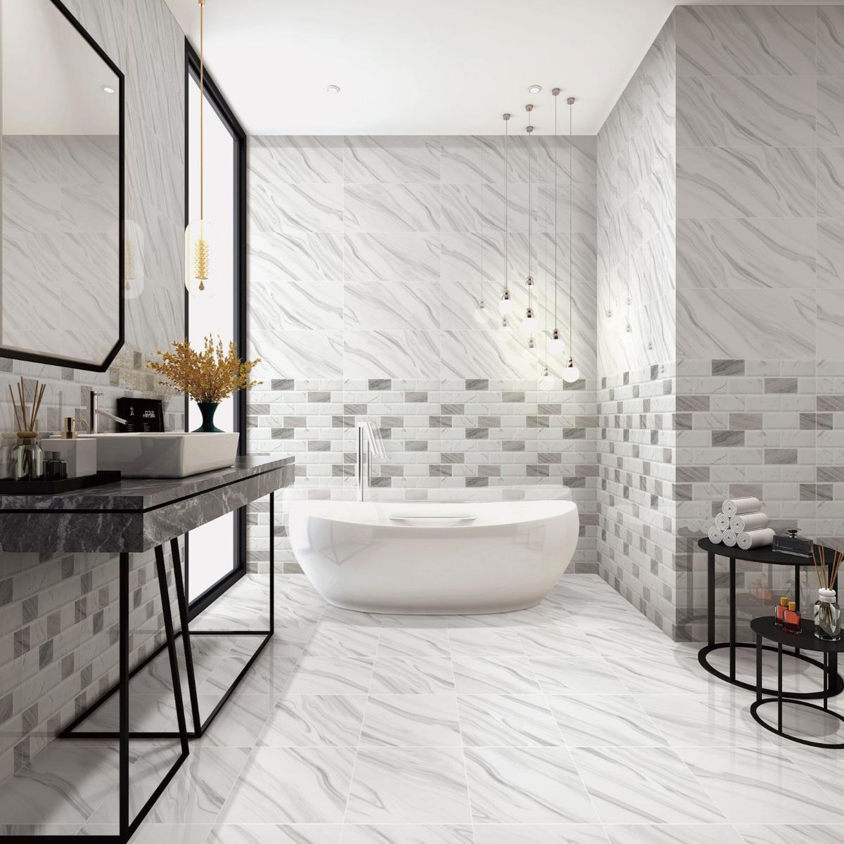 KLIPEN - Cerámica Blanco Decorado 30x60cm 1.62m2 Brickwood