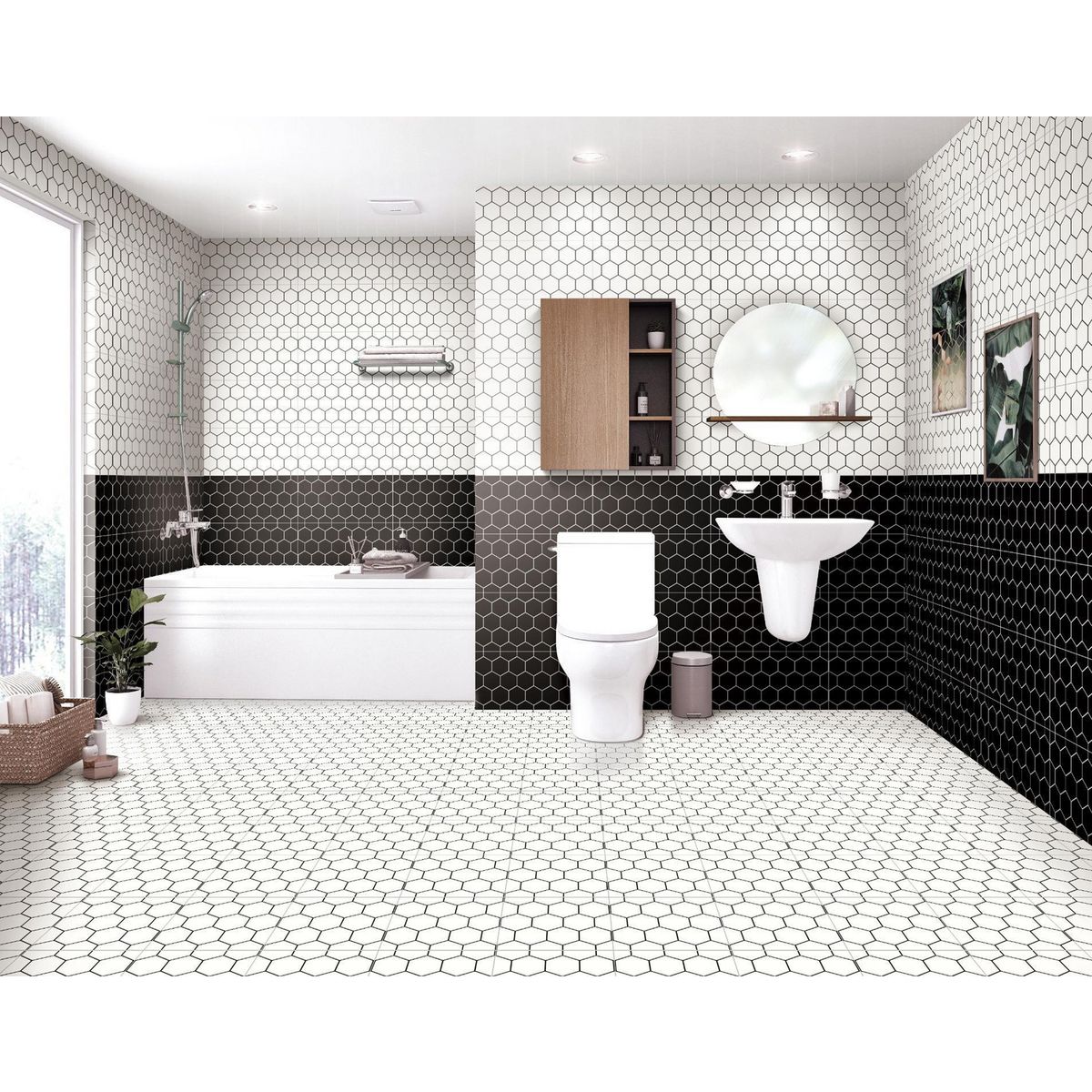 KLIPEN - Cerámica Negro Decorado 30x60cm 1.62m2 Hexa