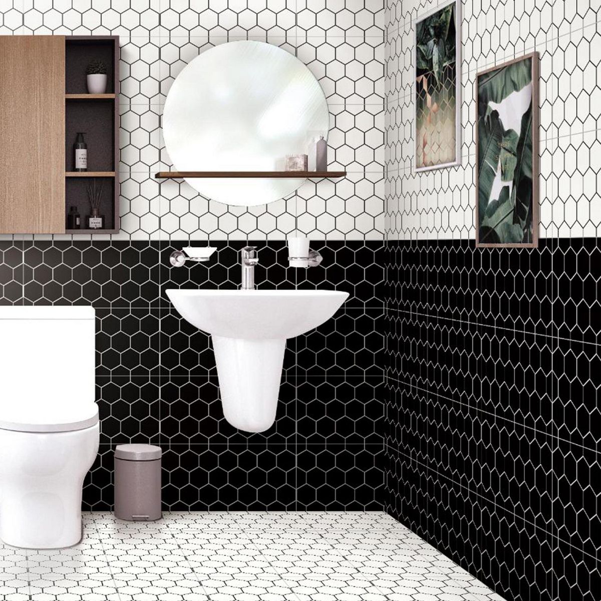 KLIPEN - Cerámica Negro Decorado 30x60cm 1.62m2 Hexa