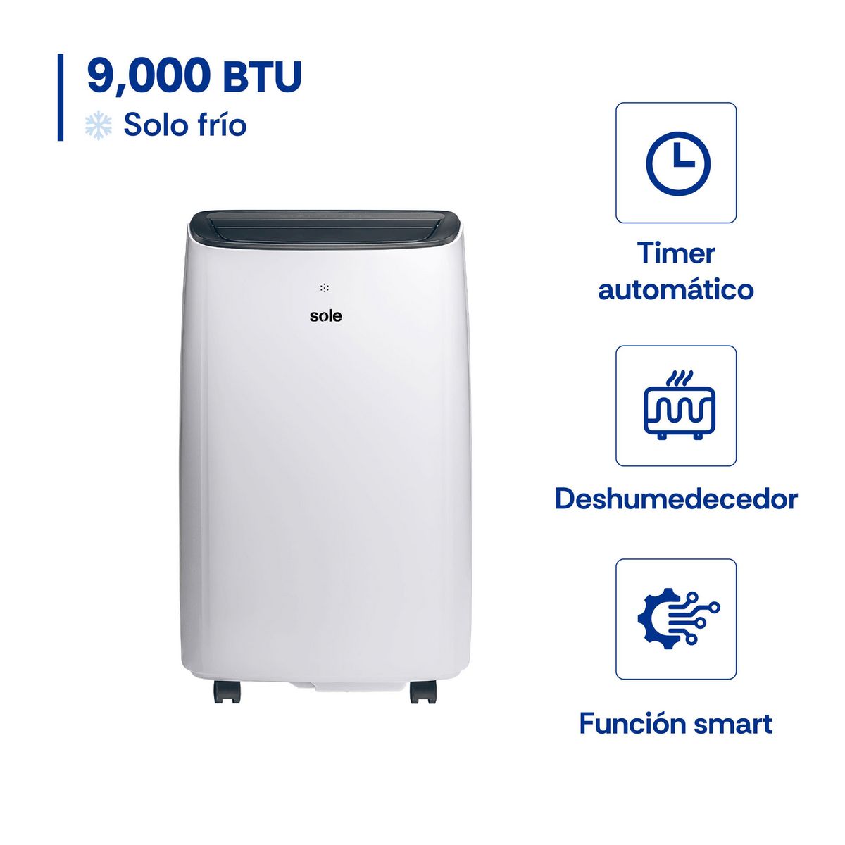 SOLE - Aire Acondicionado Sole Portatil 9Kbtu