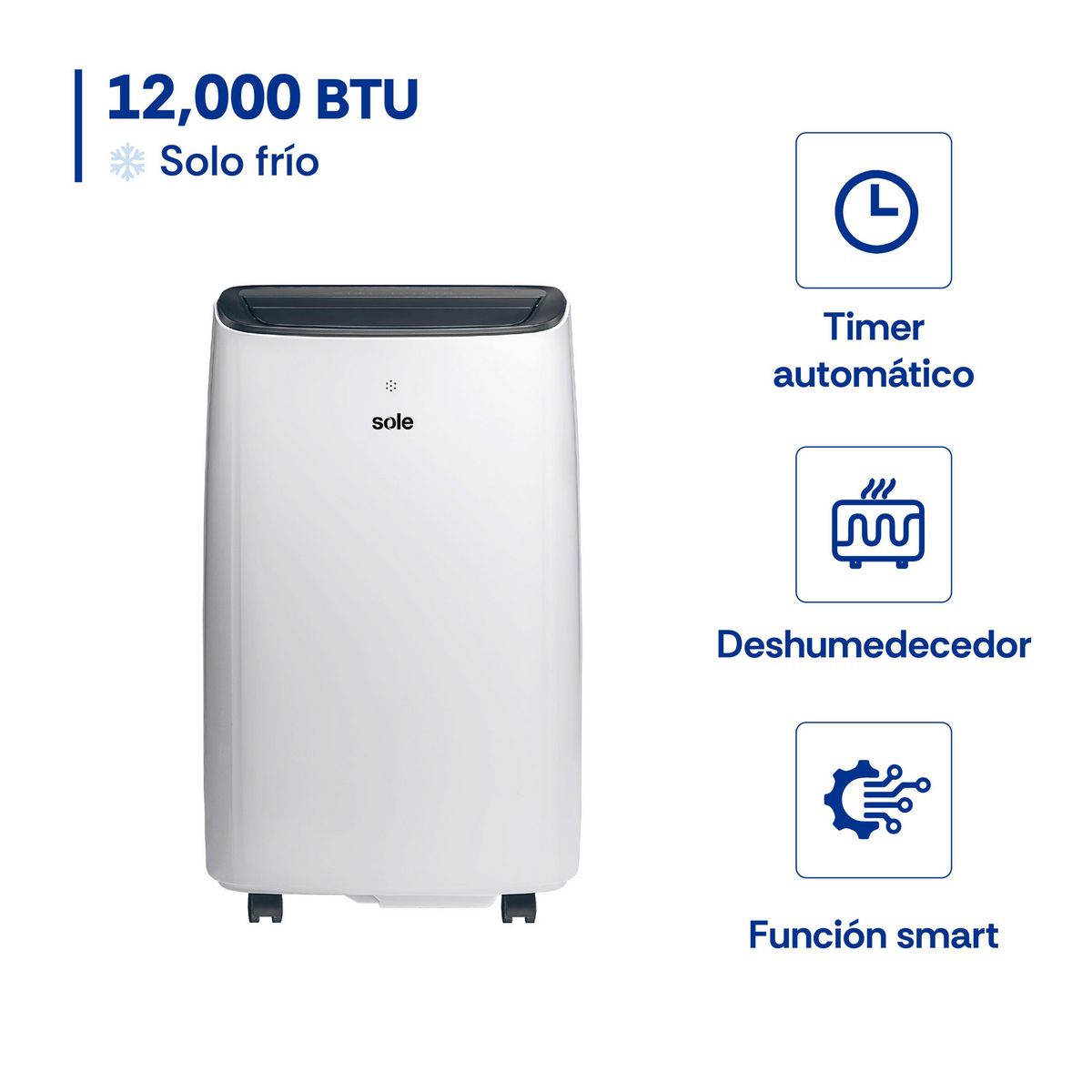 SOLE - Aire Acondicionado Sole Portatil 12Kbtu
