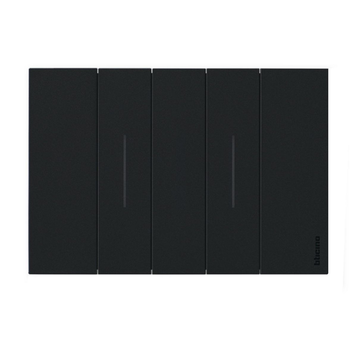 BTICINO - Interruptor Unipolar Doble 10AX Living Now Negro