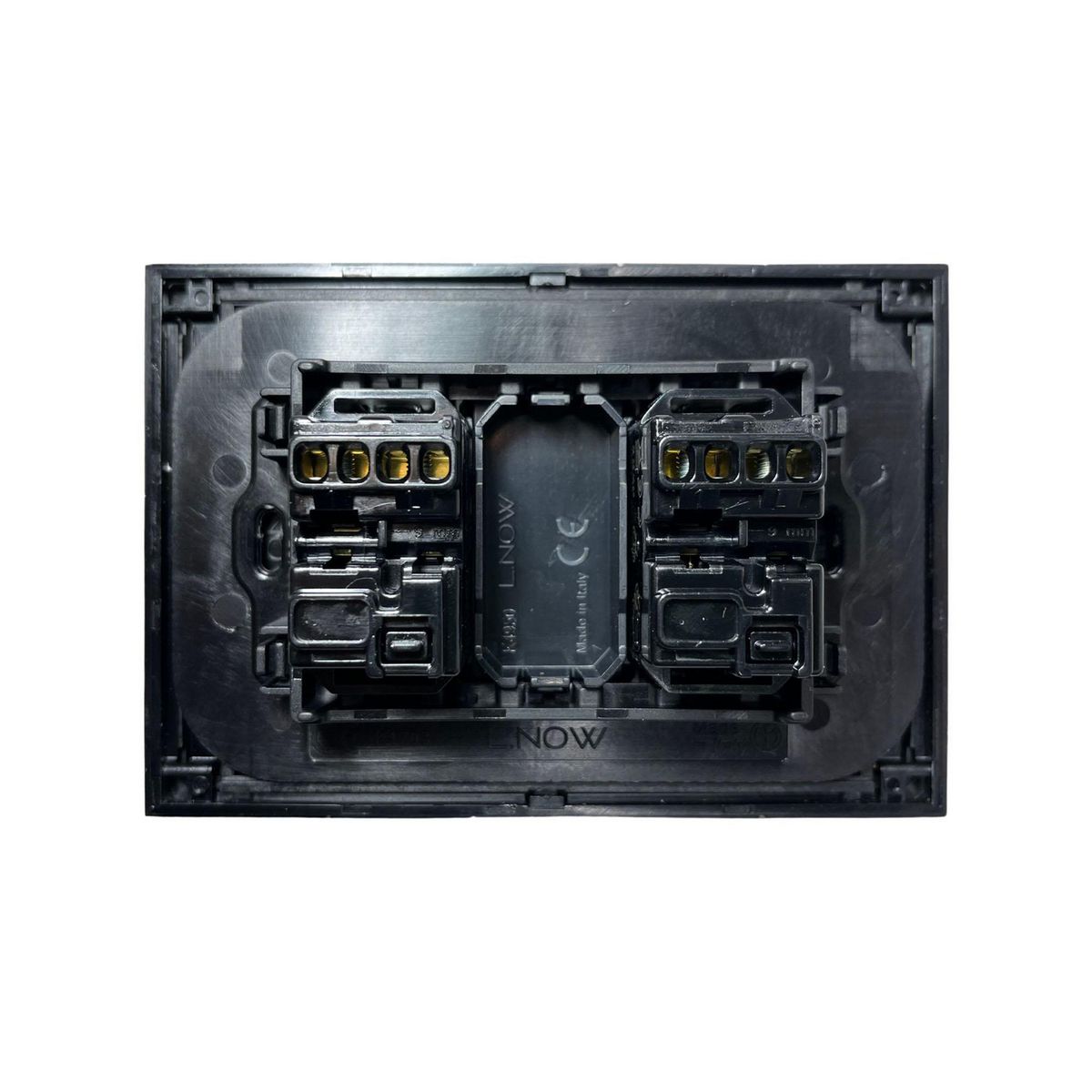 BTICINO - Interruptor Unipolar Doble 10AX Living Now Negro