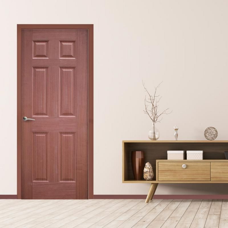 DIMFER - Puerta Interior HDF Enchape con Travesaño Premium Kala EC32STD 40x650x2070