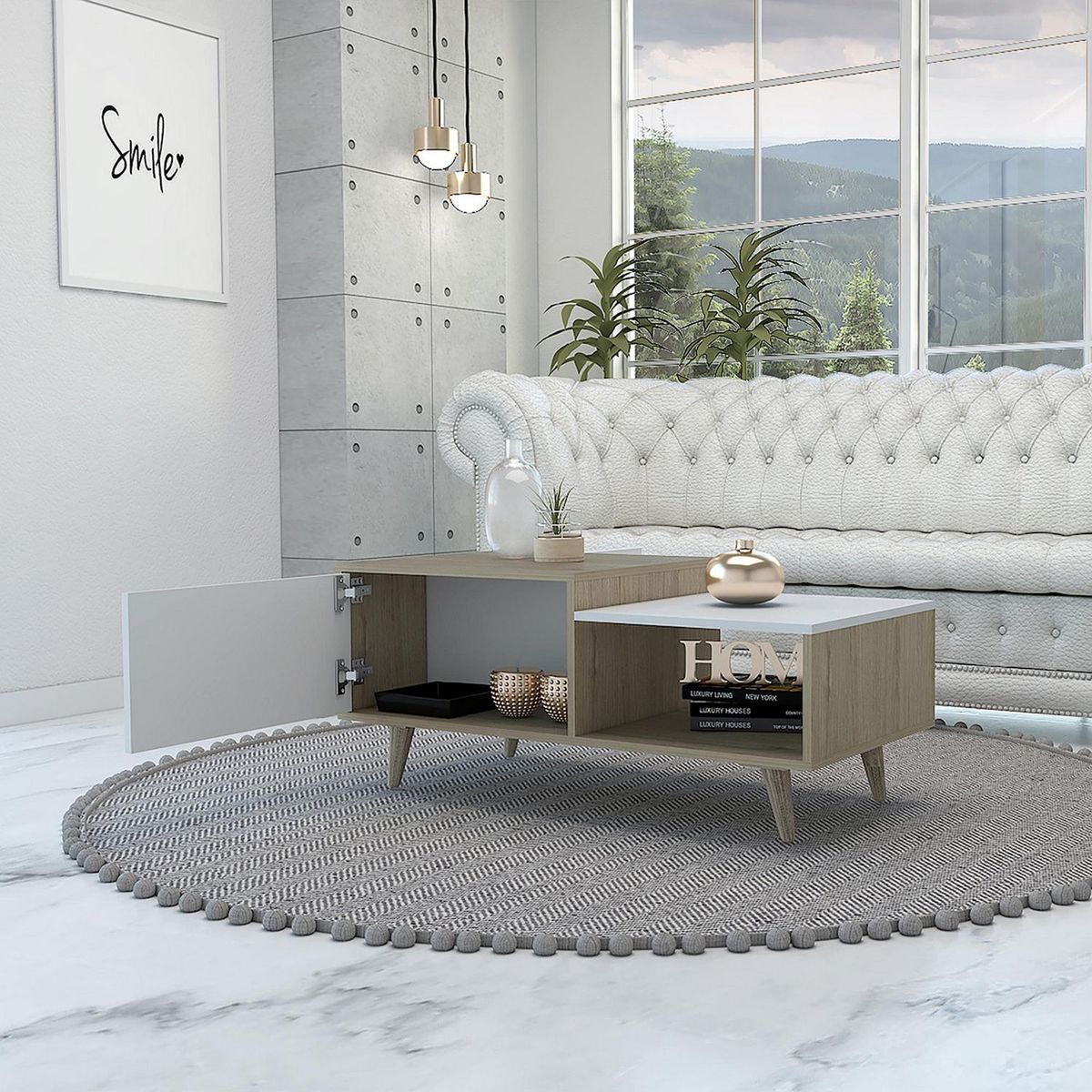 TUHOME - Mesa de Centro Bora