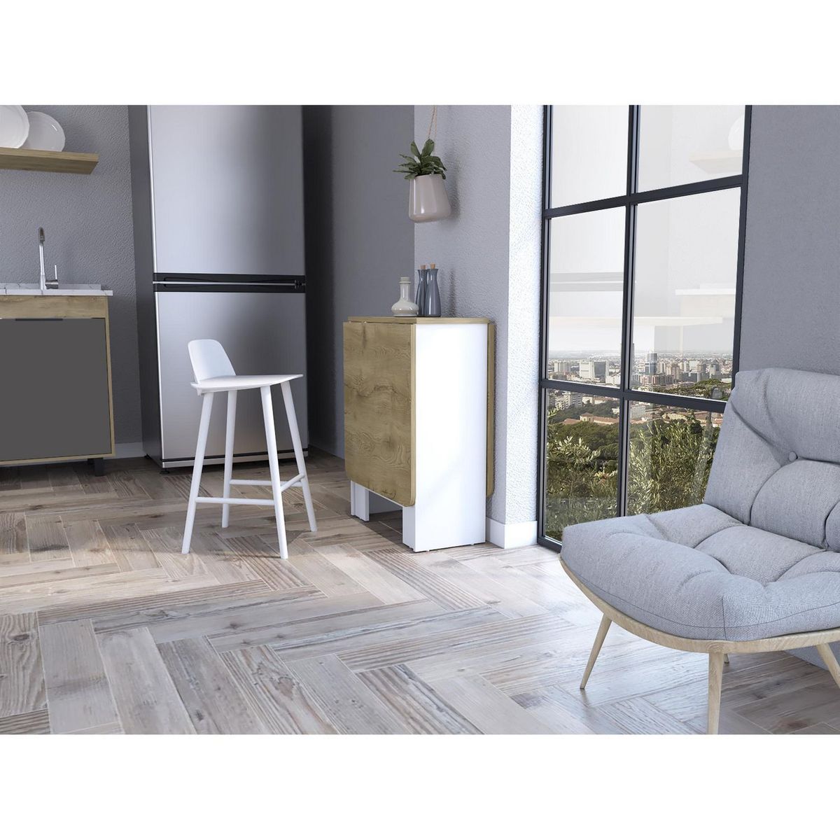 TUHOME - Mesa de Comedor Plegable Compact