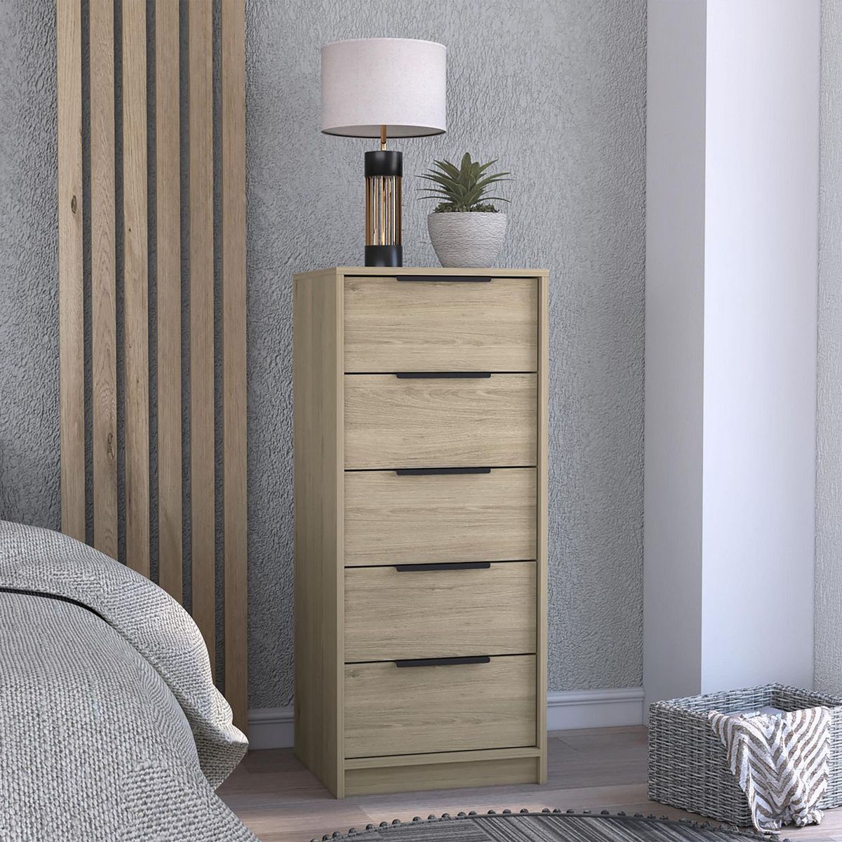 TUHOME - Cómoda 5 Cajones Kaia