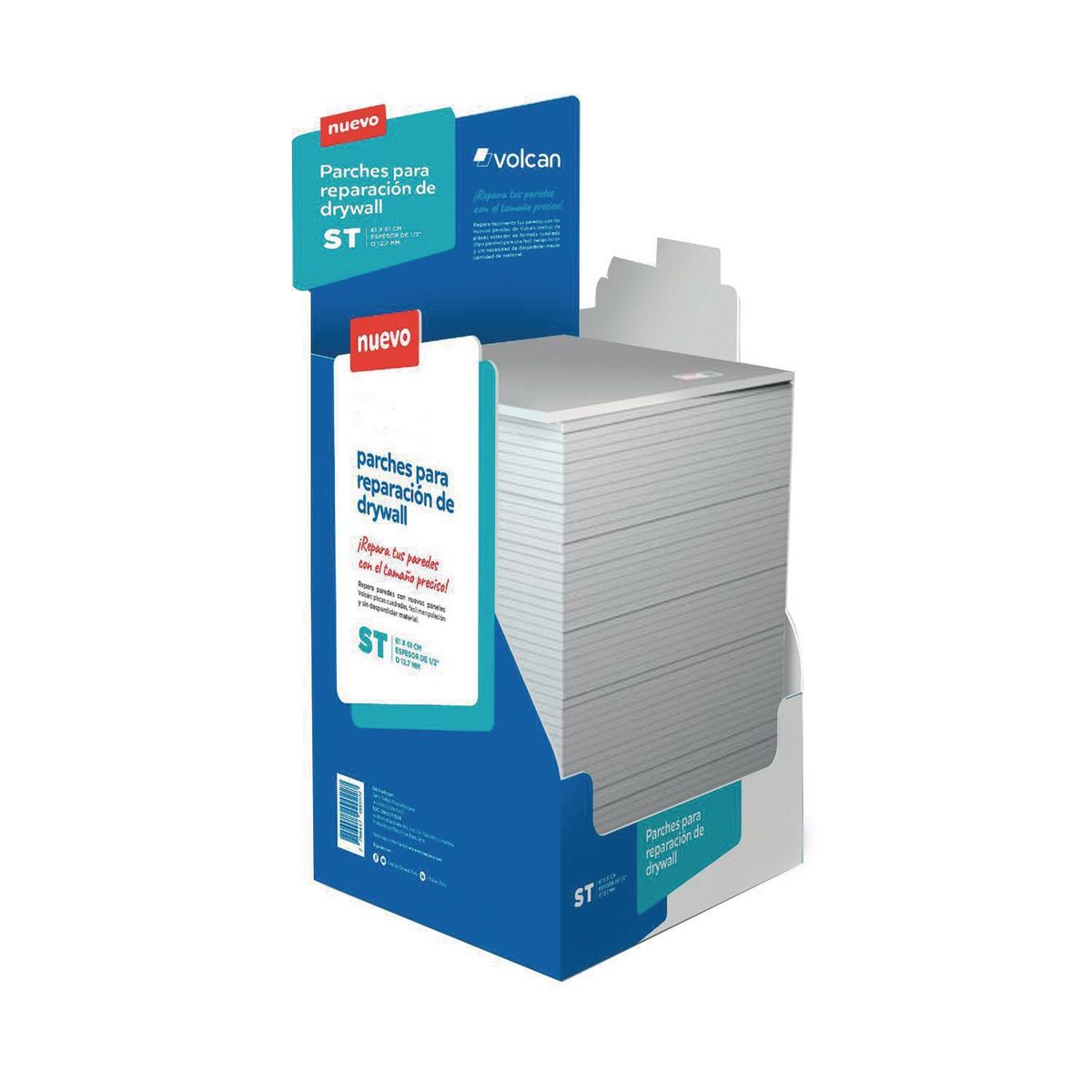 VOLCANITA - Panel Reparación DRYWALL ST1/2 60cmx60cm Volcanita