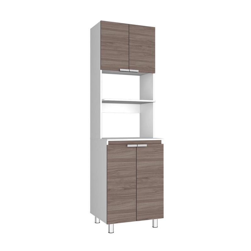 TUHOME - Alacena Fendi Blanco/Castaño MDP 205cm