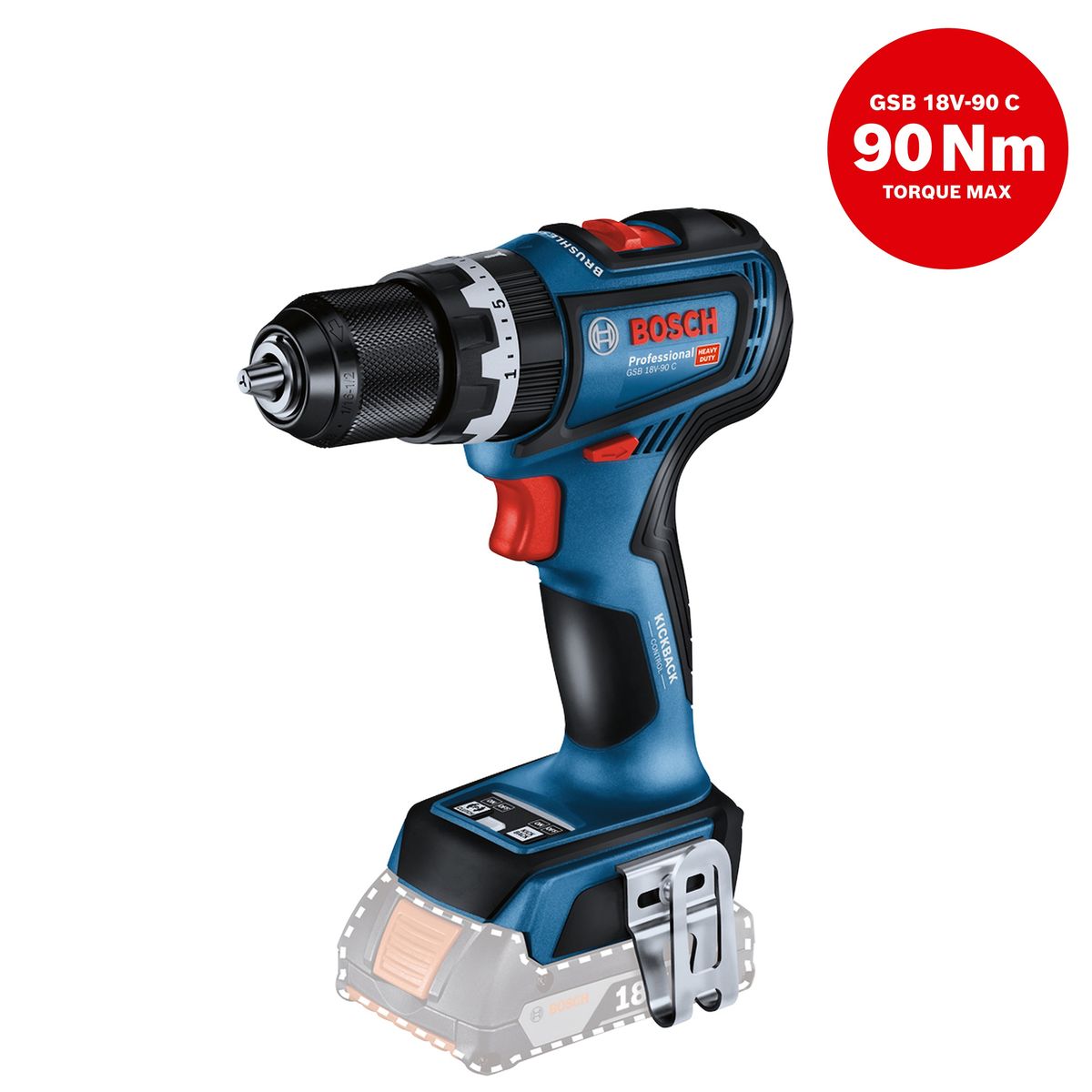BOSCH - GSB 18V-90 C BARETOOL