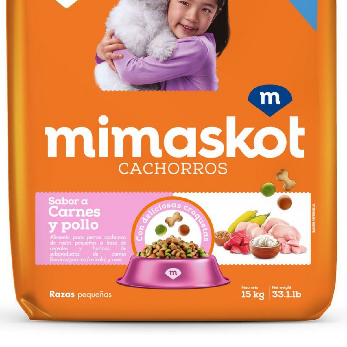 MIMASKOT - Comida para Cachorros Carne y Pollo Raza Pequeña 15kg