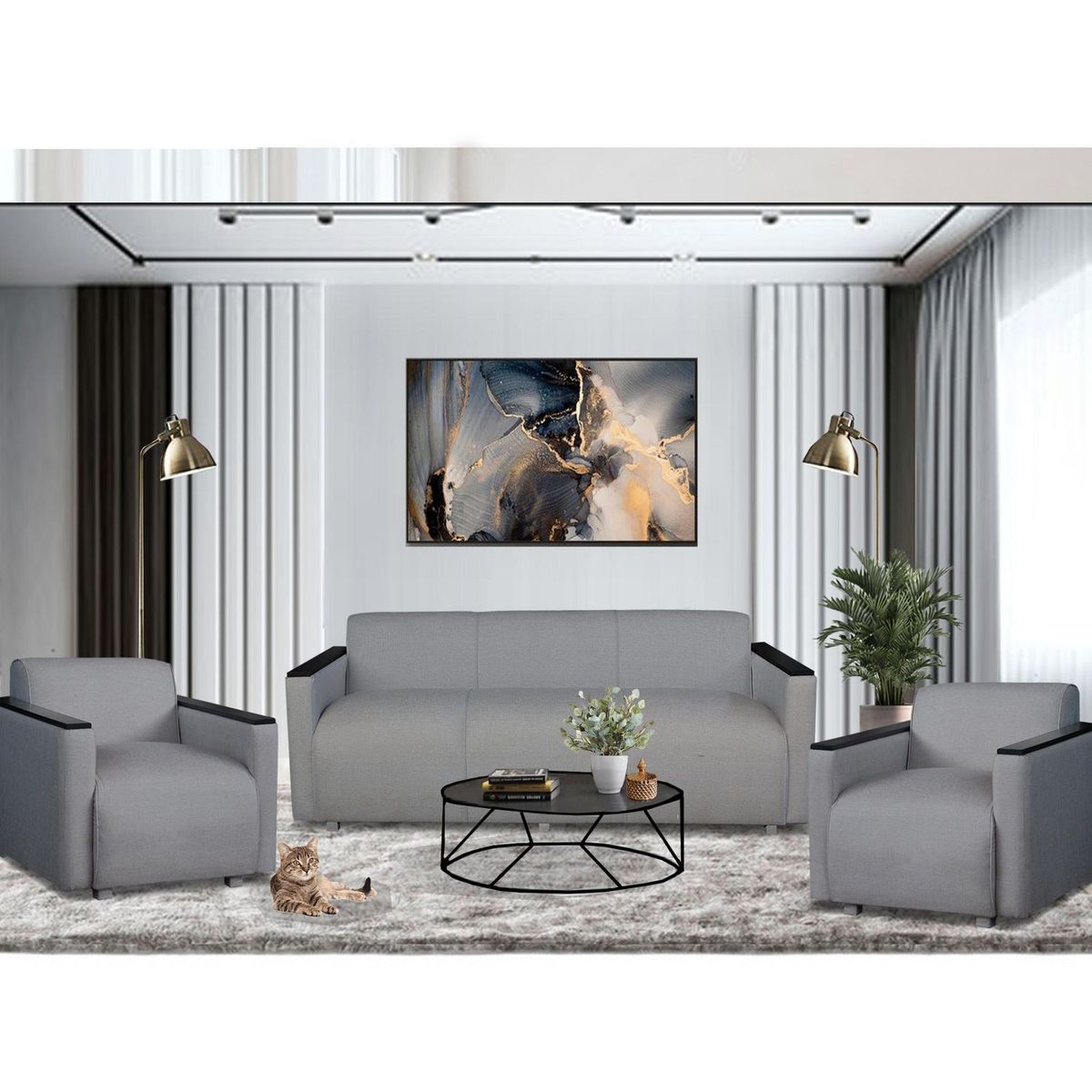 CASA BELLA - Juego de Sala 3-1-1 Cuerpos Nepal