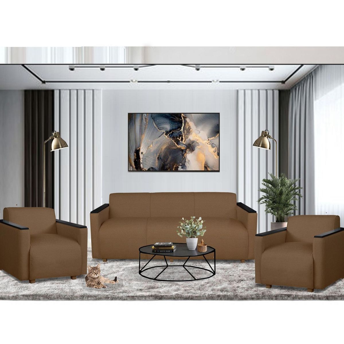 CASA BELLA - Juego de Sala 3-1-1 Cuerpos Nepal