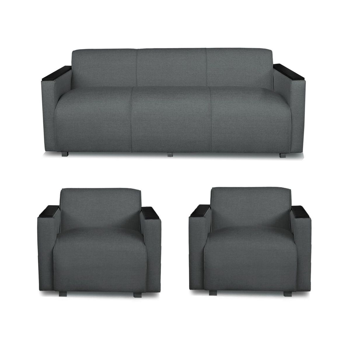 CASA BELLA - Juego de Sala 3-1-1 Cuerpos Nepal Grafito